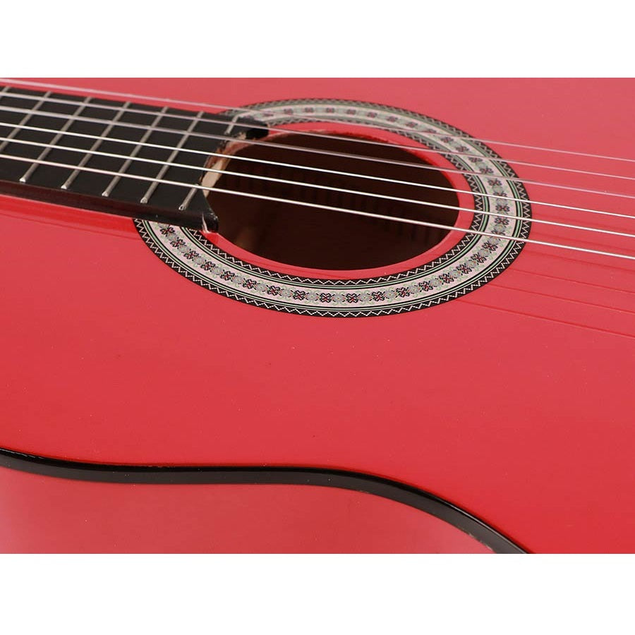 Salvador Kids CG144RD 4/4 Klasszikus gitár kezdőknek, fényes piros