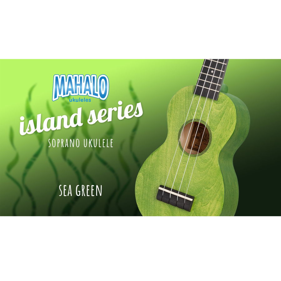 Mahalo ML1SG Island Series Szoprán ukulele, Sea Green matt felület, tokkal