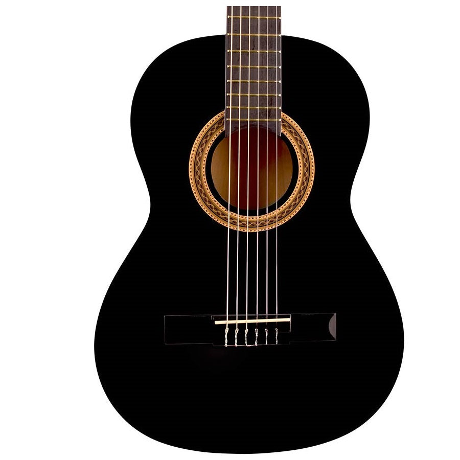 Valencia VC103BK 3/4 Klasszikus tanuló gitár, Fekete Black