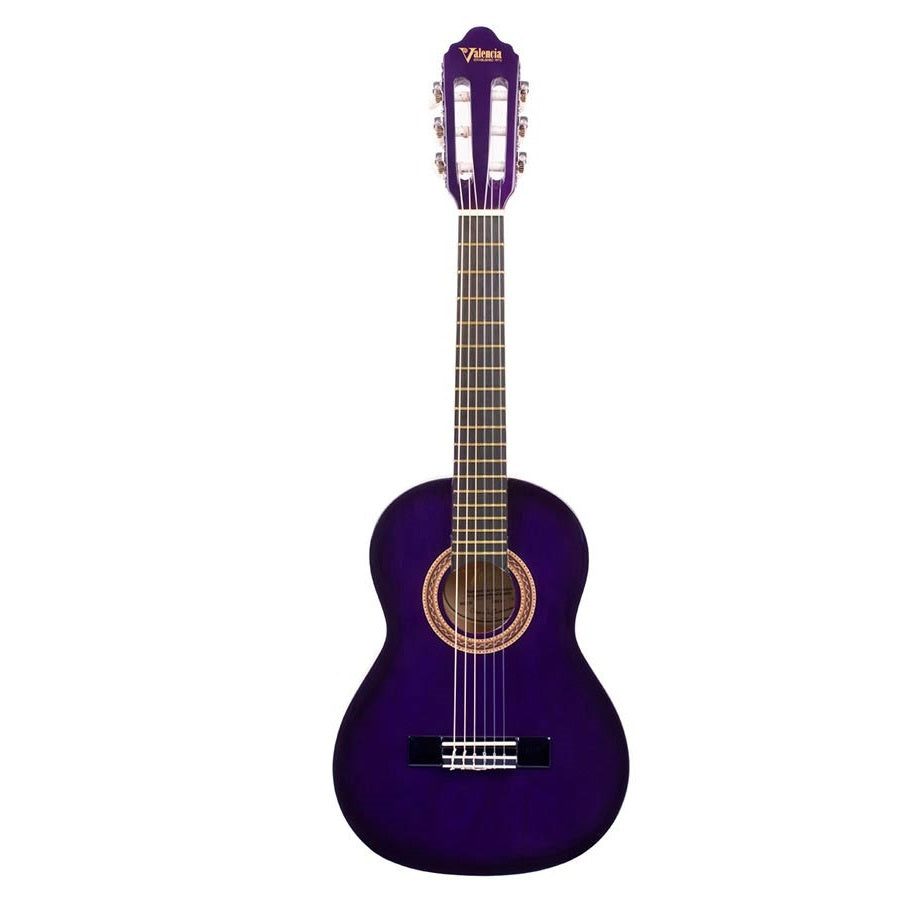 Valencia VC101PPS 1/4 Klasszikus tanuló gyerek gitár, Lila Sunburst