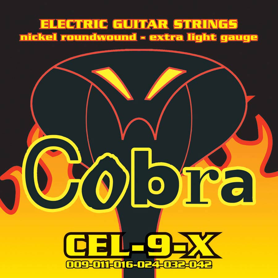 Cobra CEL9X elektromos gitárhúr készlet, Nickel Roundwound, Extra Light 009–042