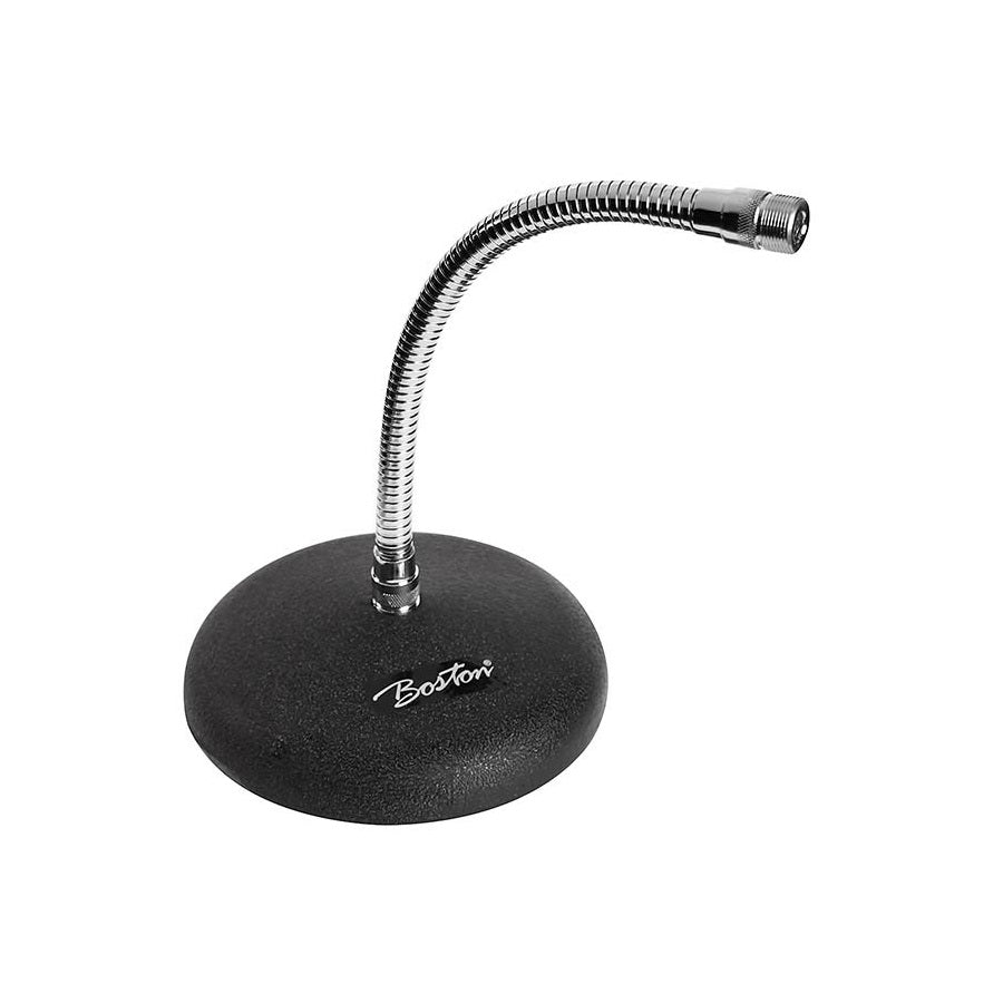 Boston DST120 asztali mikrofonállvány, kerek talp és 24 cm flexibilis szár