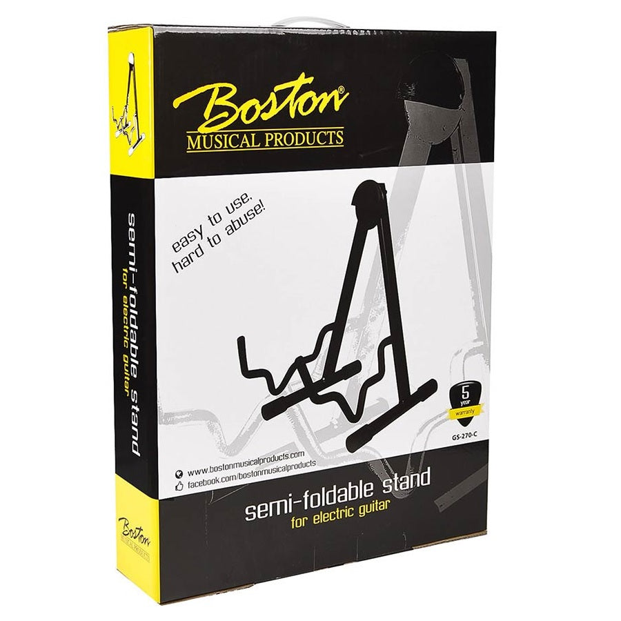 Boston GS270C Univerzális gitárállvány, "A" típusú, összecsukható, fekete