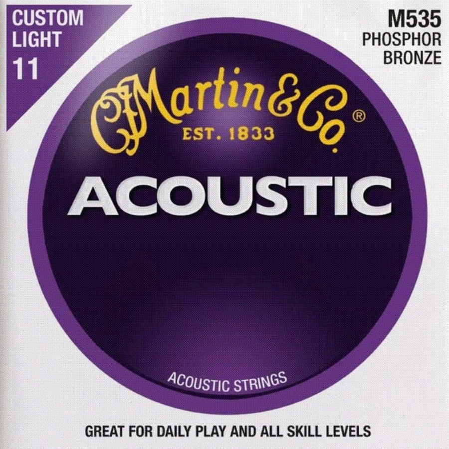 Martin MA535 akusztikus gitárhúr készlet, Authentic Acoustic, Custom Light 011–052