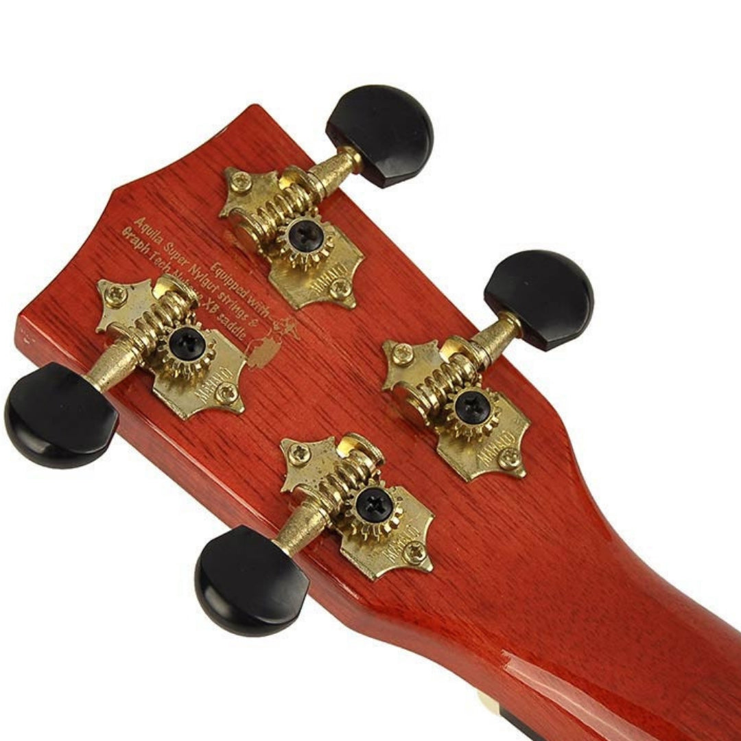 Mahalo MH2LTWR Koncert ukulele szett, tok, Áttetsző vörös