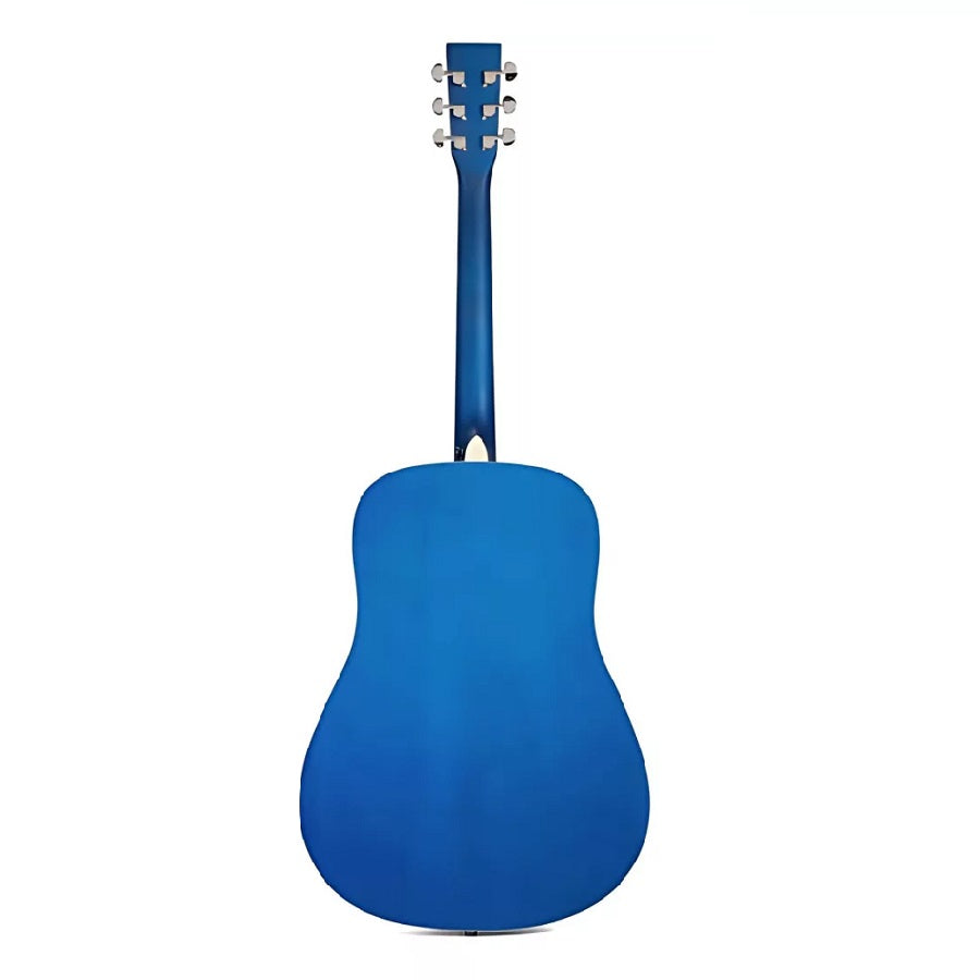SX SD104BUS Basic2 Dreadnought akusztikus gitár szett, kék matt sunburst,