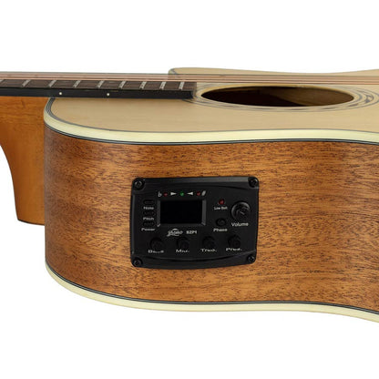 Bromo BAT2CE elektro-akusztikus gitár, natur, Grand Auditorium Cutaway Tahoma Series