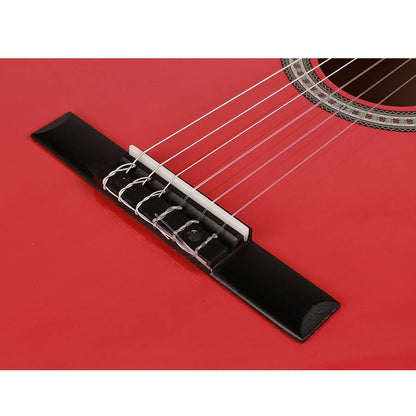 Salvador Kids CG144RD 4/4 Klasszikus gitár kezdőknek, fényes piros