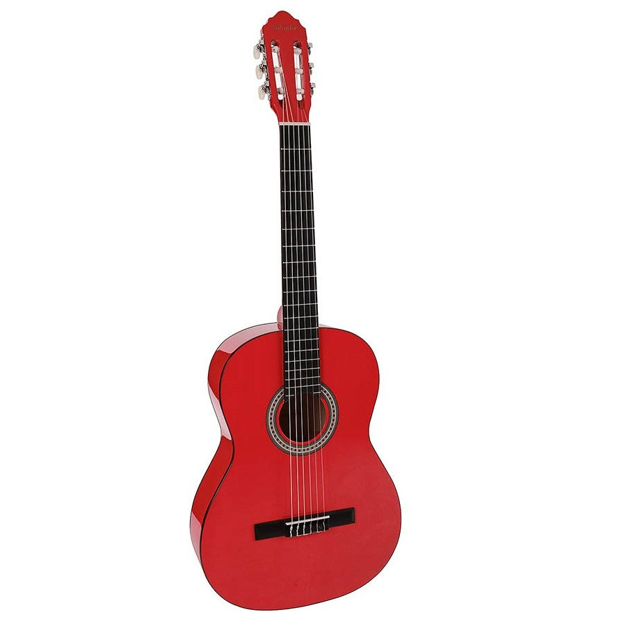 Salvador Kids CG144RD 4/4 Klasszikus gitár kezdőknek, fényes piros