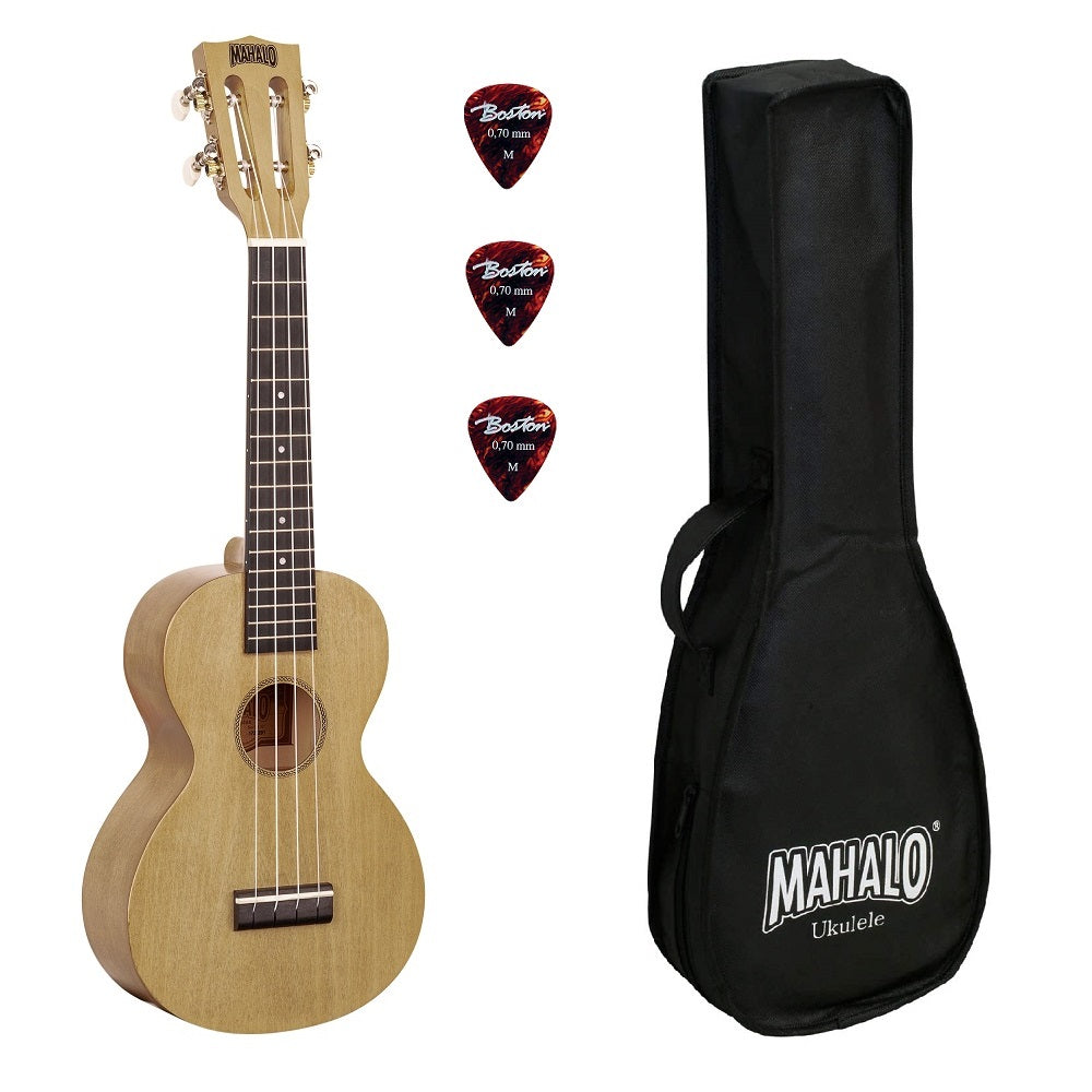 Mahalo ML2SD Koncert ukulele szett, tok, 3 pengető, Krém