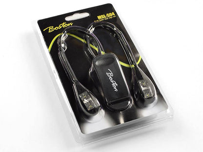 Boston MSL504 dupla LED kottalámpa, csíptetővel és USB kábellel, fekete