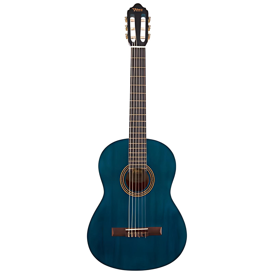 Valencia VC203TBU 3/4 Klasszikus tanuló gyerek gitár, Transparent Blue Kék