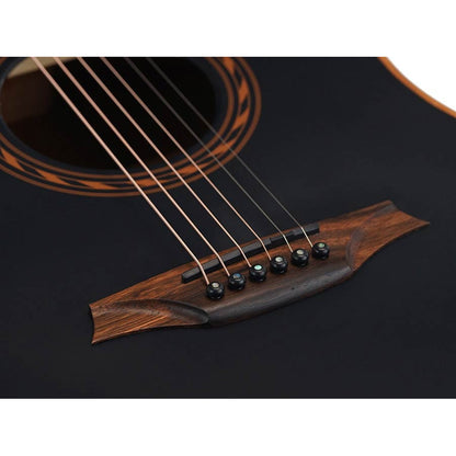 Bromo BAT9MEBK elektroakusztikus gitár, fekete, dreadnought Tahoma sorozat