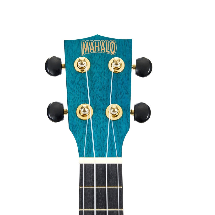 Mahalo MS1TBU Slimline Szoprán ukulele, kék, tokkal