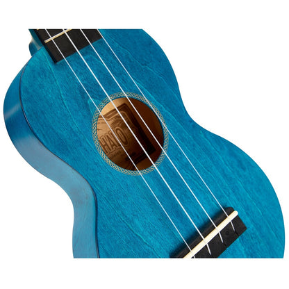 Mahalo MS1TBU Slimline Szoprán ukulele, kék, tokkal
