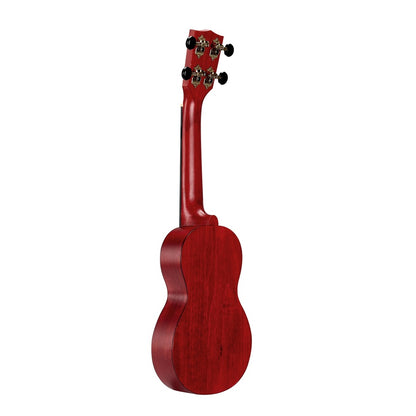 Mahalo MS1TRD Slimline Szoprán ukulele, piros, Traditional felület, tokkal