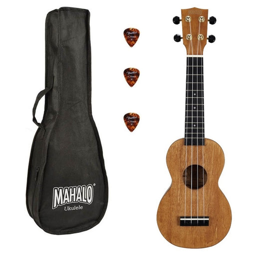 Mahalo MS1TBR Szoprán Slimline ukulele, barna, tokkal