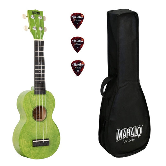 Mahalo ML1SG Island Series Szoprán ukulele, Sea Green matt felület, tokkal