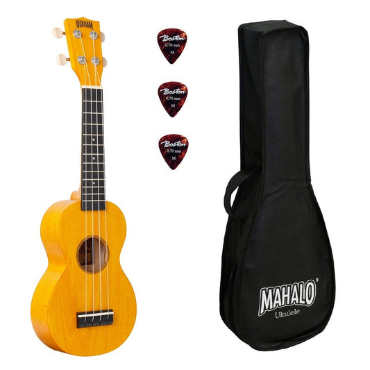 Mahalo ML1SF Island Series Szoprán ukulele, Sunflower matt felület, tokkal