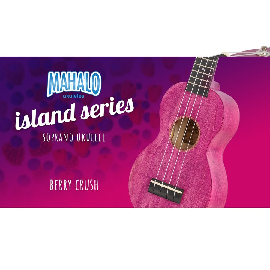 Mahalo ML1BC Island Series Szoprán ukulele, Berry Crush matt felület, tokkal