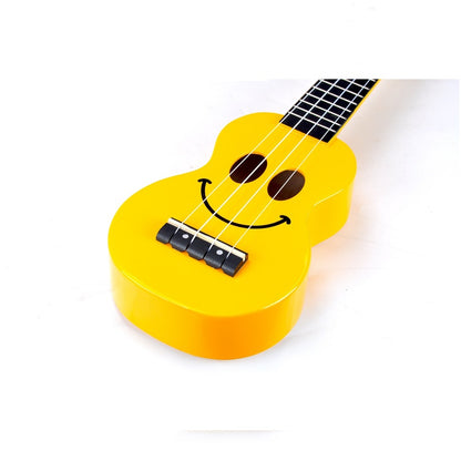 Mahalo SMILINOYW Sopranissimo ukulele, sárga „Smile” design, tok és pengetők
