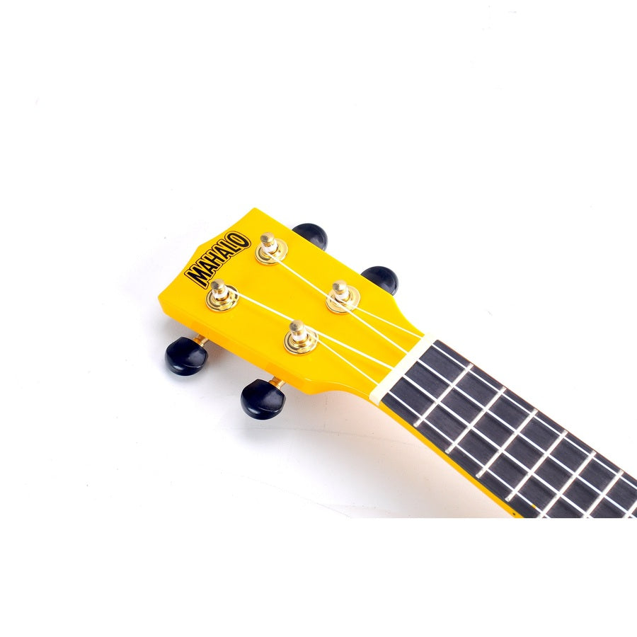 Mahalo SMILINOYW Sopranissimo ukulele, sárga „Smile” design, tok és pengetők