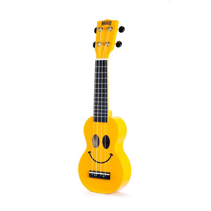 Mahalo SMILINOYW Sopranissimo ukulele, sárga „Smile” design, tok és pengetők