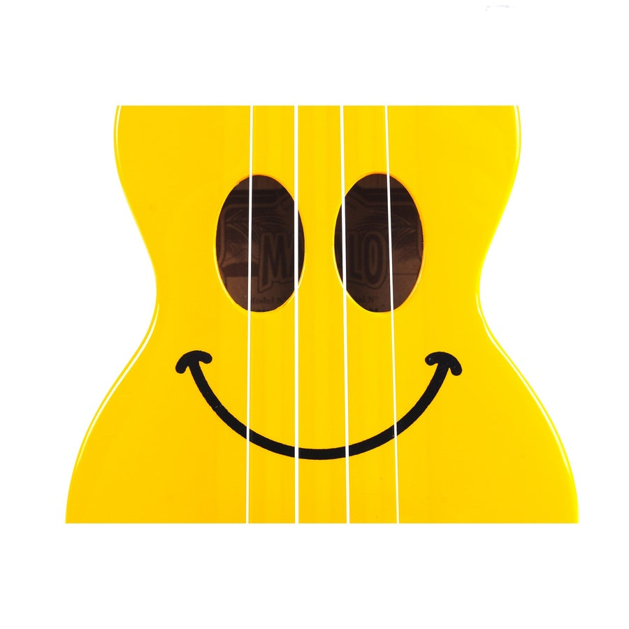Mahalo SMILINOYW Sopranissimo ukulele, sárga „Smile” design, tok és pengetők