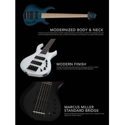 Sire Marcus Miller M2+5TBK 5-húros basszusgitár, fekete