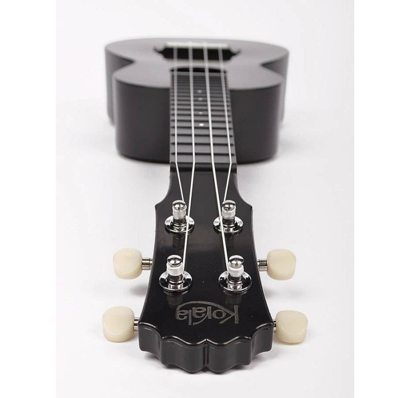 Korala PUC20BK Koncert ukulele, polikarbonát, fekete, 61 cm, 3 darabos pengető készlettel