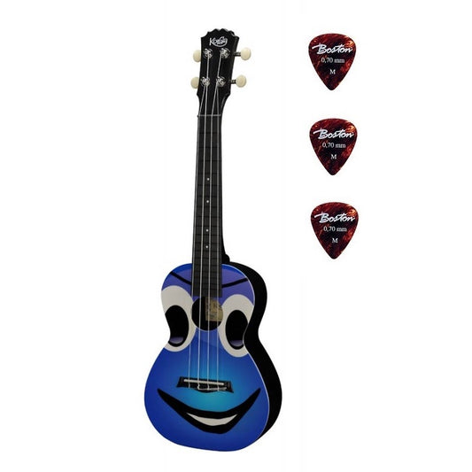 Korala PUC3015 Koncert ukulele, Happy Design, 61 cm, 3 darabos pengető készlettel