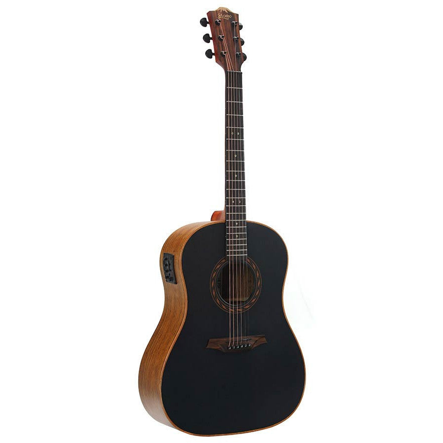 Bromo BAT9MEBK elektroakusztikus gitár, fekete, dreadnought Tahoma sorozat