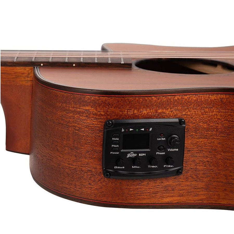 Bromo BAT2MCE Elektro-akusztikus auditorium gitár, 6 húros
