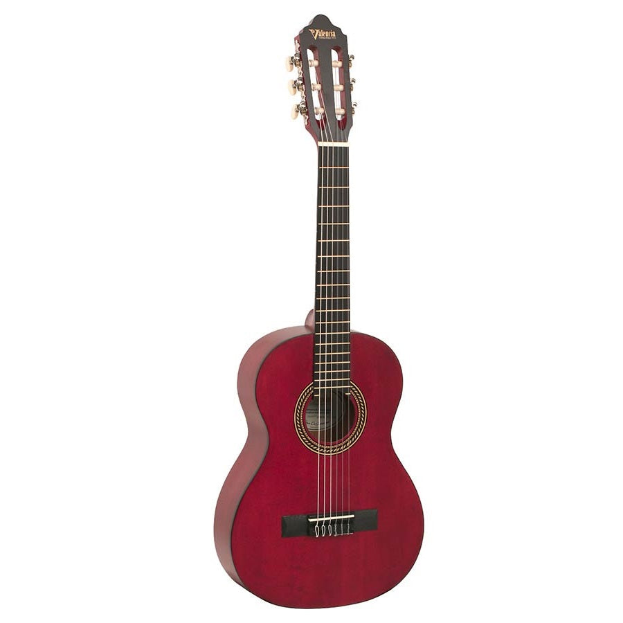 Valencia VC202TWR 1/2 Klasszikus tanuló gyerek gitár, Wine Red Piros