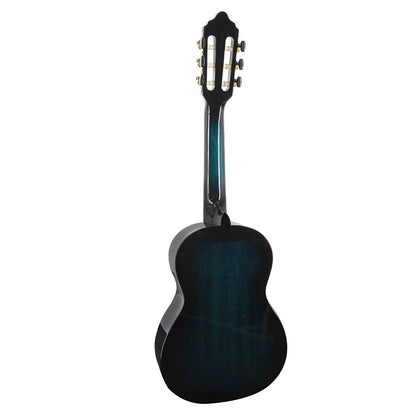Valencia VC201TBU 1/4 Klasszikus tanuló gyerek gitár, Transparent Blue Kék