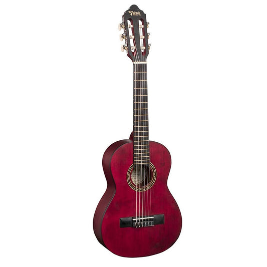 Valencia VC201TWR 1/4 Klasszikus tanuló gyerek gitár, Wine Red Piros