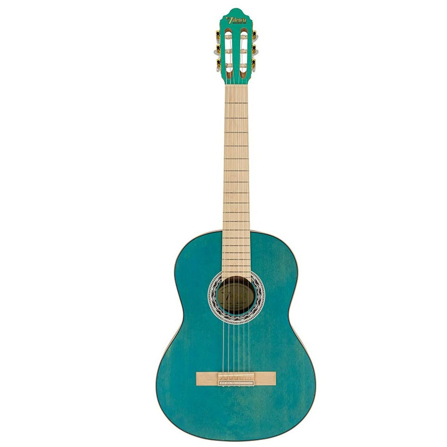 Valencia VC354AB 4/4 Klasszikus gitár, Sitka fenyő & mahagóni, Aqua Blue