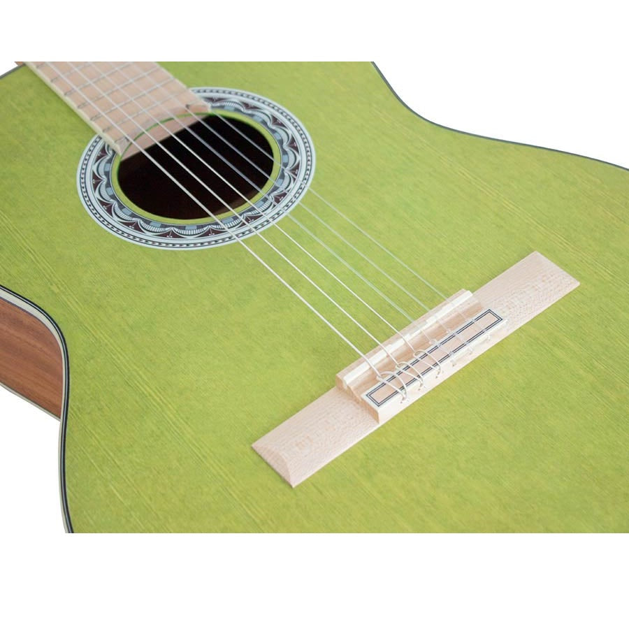 Valencia VC354GN 4/4 Klasszikus gitár, Sitka fenyő & mahagóni, szatén zöld