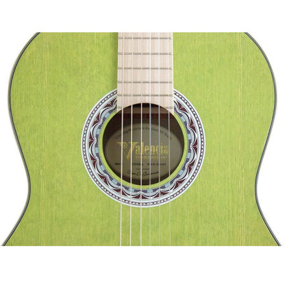 Valencia VC354GN 4/4 Klasszikus gitár, Sitka fenyő & mahagóni, szatén zöld