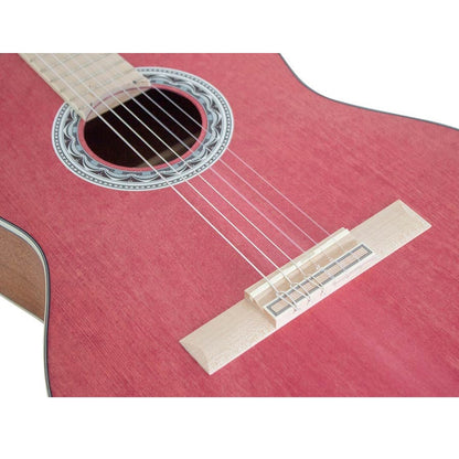 Valencia VC354PK 4/4 Klasszikus gitár, Sitka fenyő & mahagóni, szatén rózsaszín