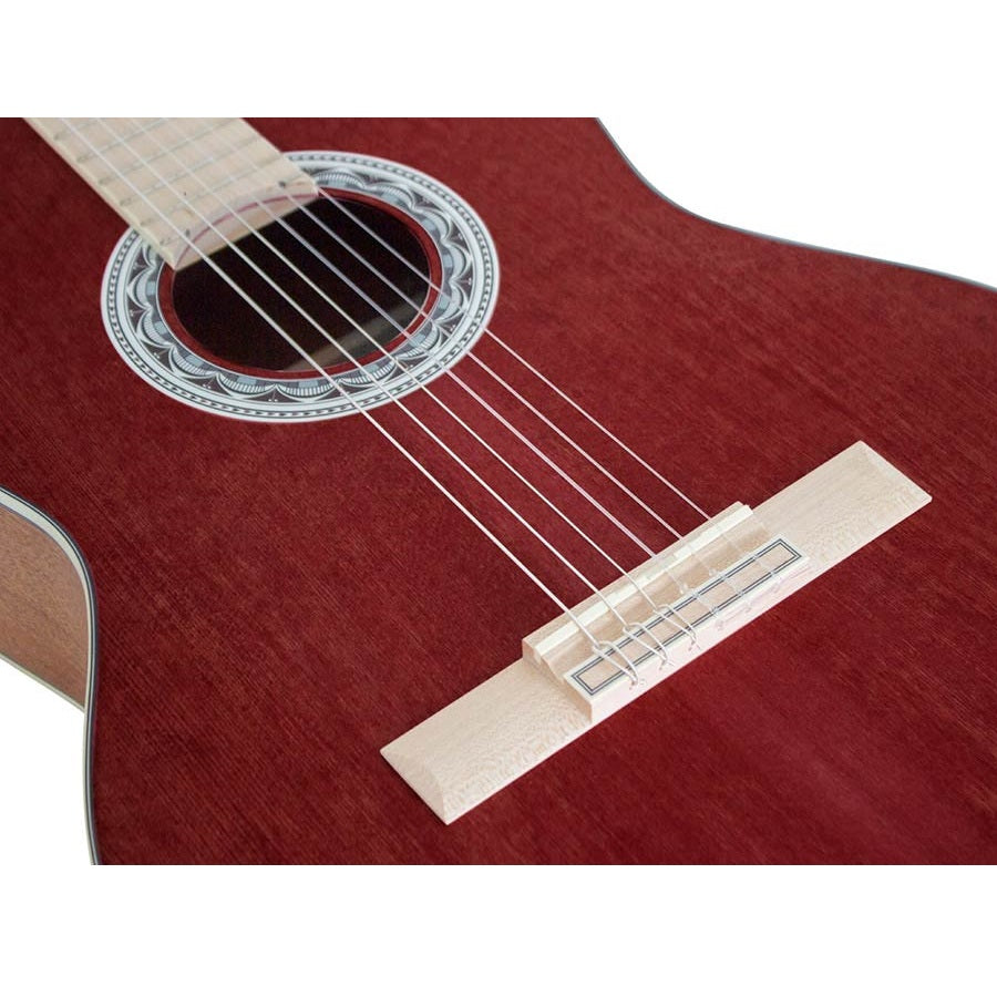 Valencia VC354WR 4/4 Klasszikus gitár, Sitka fenyő & mahagóni, szatén vörös