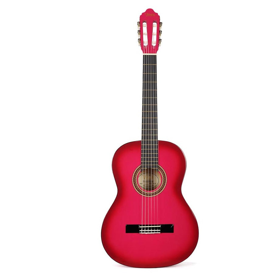 Valencia VC104PKS 4/4 Klasszikus gitár, Rózsaszín Sunburst