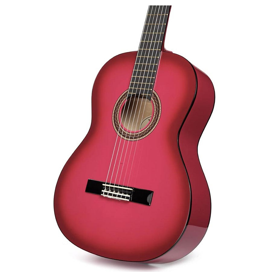 Valencia VC104PKS 4/4 Klasszikus gitár, Rózsaszín Sunburst