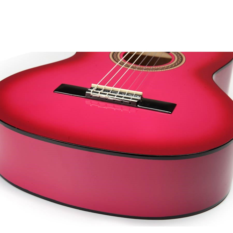 Valencia VC104PKS 4/4 Klasszikus gitár, Rózsaszín Sunburst