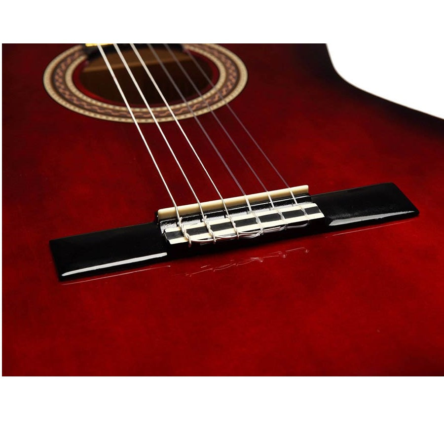 Valencia VC101RDS 1/4 Klasszikus tanuló gyerek gitár, Piros Sunburst