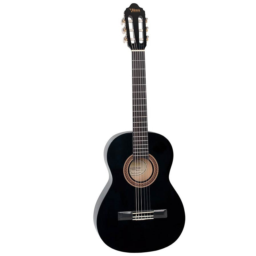 Valencia VC103BK 3/4 Klasszikus tanuló gitár, Fekete Black