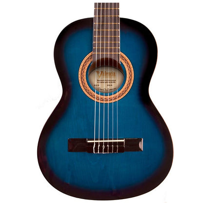 Valencia VC103BUS 3/4 Klasszikus tanuló gitár, Kék Blue Sunburst