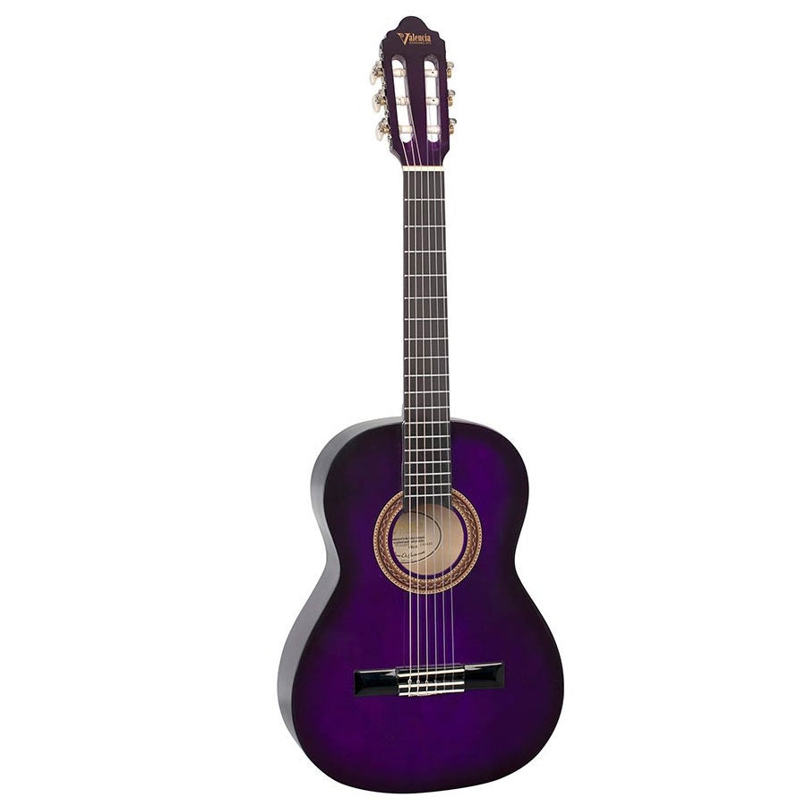 Valencia VC103PPS 3/4 Klasszikus tanuló gitár, Lila Purple Sunburst