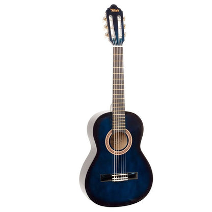 Valencia VC102BUS 1/2 Klasszikus gitár, Kék Blue Sunburst