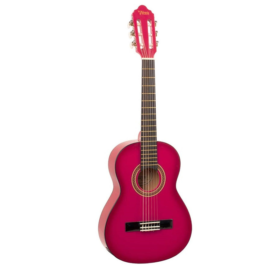 Valencia VC102PKS 1/2 Klasszikus gitár, Rózsaszín Pink Sunburst